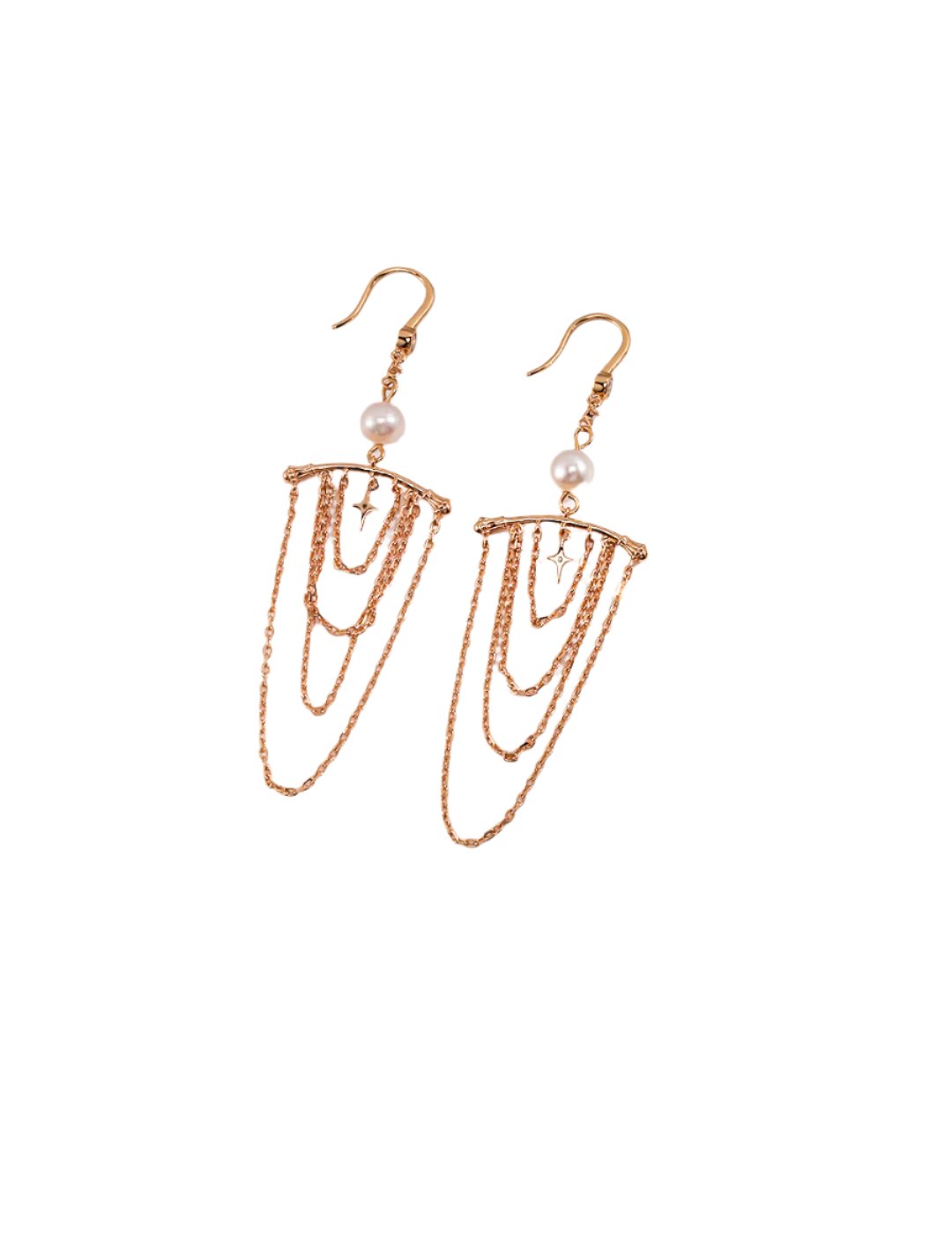 GOLD APHRODIAC CHAIN EARRING