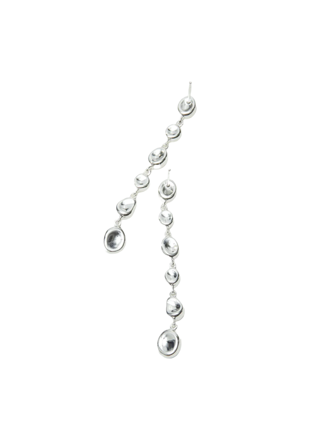 SILVER LAVA DROP STRING EARRING