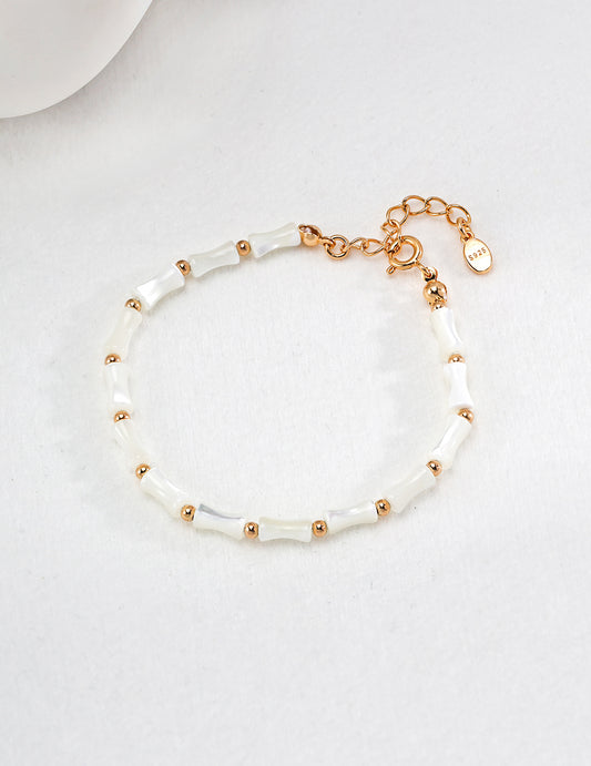 GOLD PEARL BAMBOU BRACELET