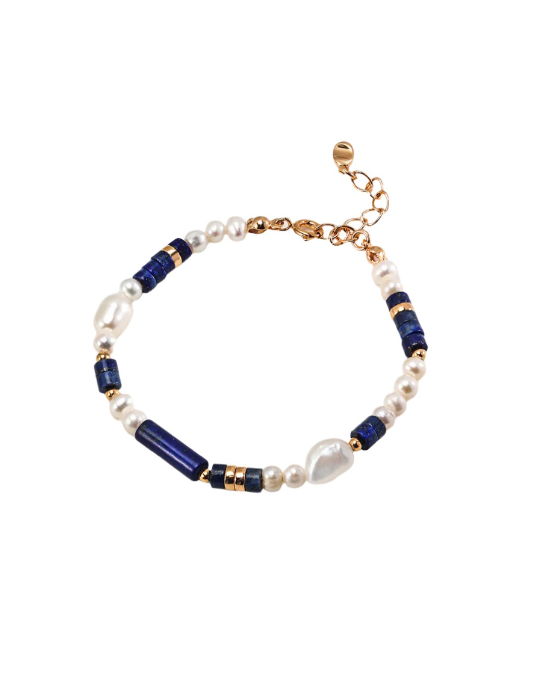 GOLD SAPPHIRE PEARL BRACELET