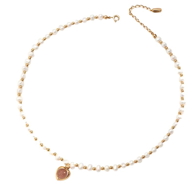 GOLD PEARL FRAISE NECKLACE